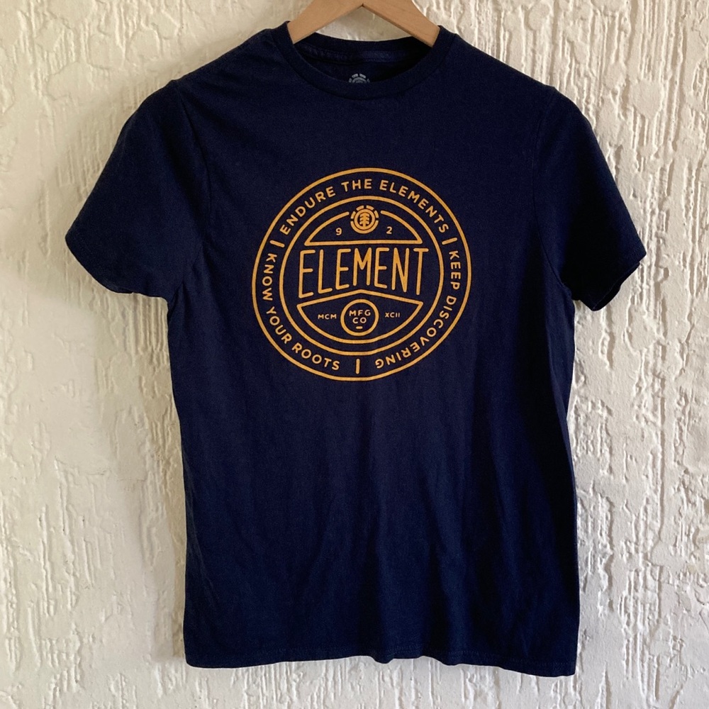 Element Blue Short Sleeve Graphic T-Shirt Size Small
